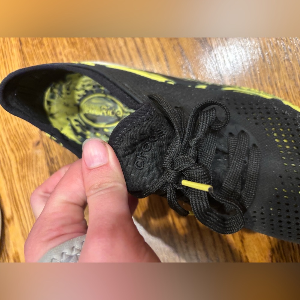 Croc Literide 360 Pacer Marbled Shoes Yellow Sneaker Men Size 7 Women Size 8.5 - Picture 4 of 6